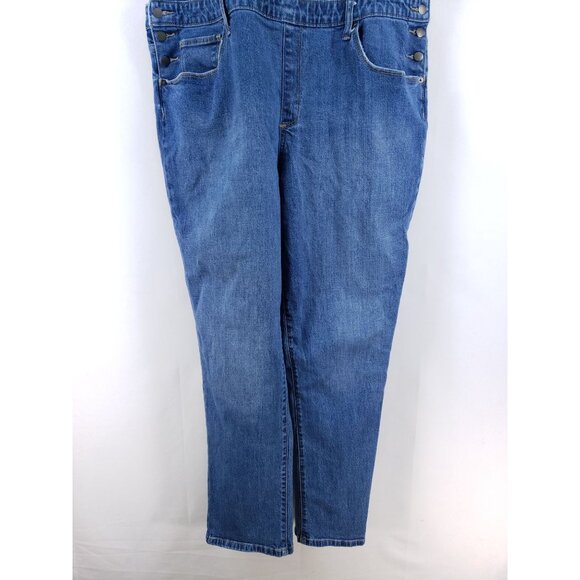 Universal Threads Womens Size 18/34R Denim Overalls  Stretch With Pockets - Picture 3 of 8